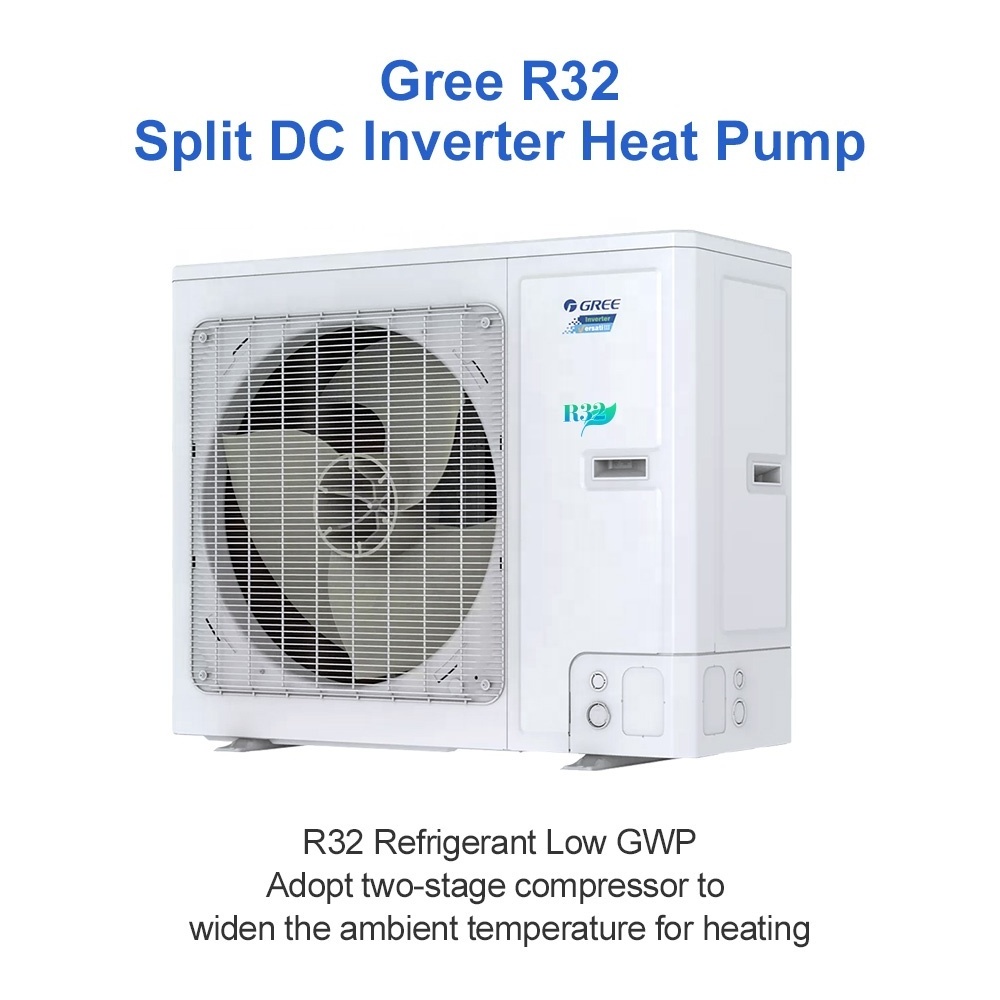 Gree Split Type Heat Pump Air Conditioner Air to Water R32 R290 Warmepumpe Swimming Pool Water Heater