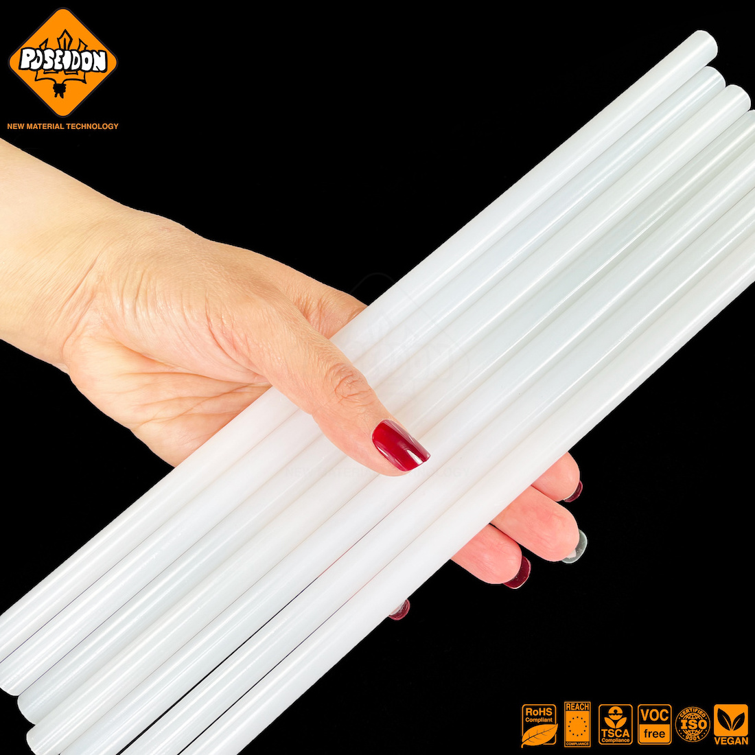 PO Hot Melt ADHESIVE STICKS for Special use, such as laminating, Polyolefin GLUE GUN Eco-Friendly and Non-Toxic