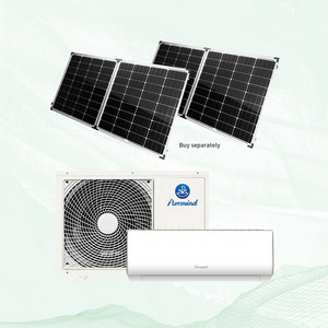 Puremind DC 24V 48V Solar Powered Hybrid Split Air Conditioner 9000-24000Btu Heating Cooling Hybrid Solar Air Conditioners Wifi