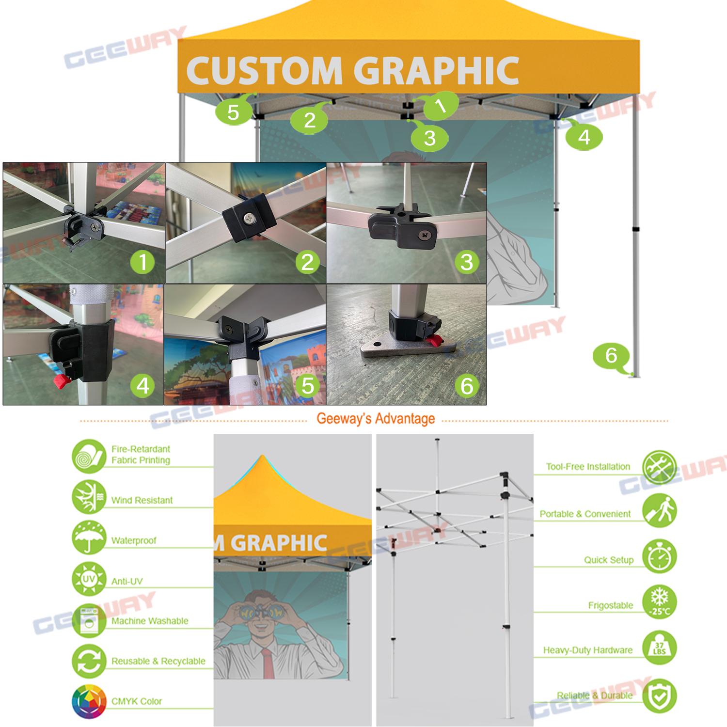 Top 10x10 advertising logo Outdoor Aluminum Trade Show Tent Exhibition Event Marquee gazebos Canopy Pop Up Custom Printed Tents