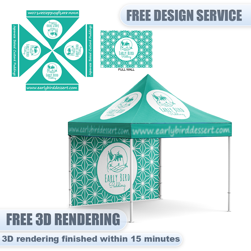 40mm hex aluminum 600D canvas promotional business canopy tent custom pop up canopy tents 10 x 10 with logo