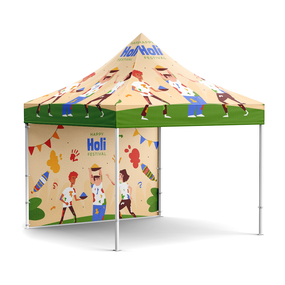 40mm hex aluminum 600D canvas promotional business canopy tent custom pop up canopy tents 10 x 10 with logo