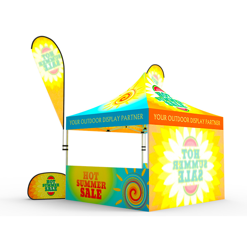 Pop up market stall promotional gazebo tent 3x3 10x10 custom canopy tent cover with logo