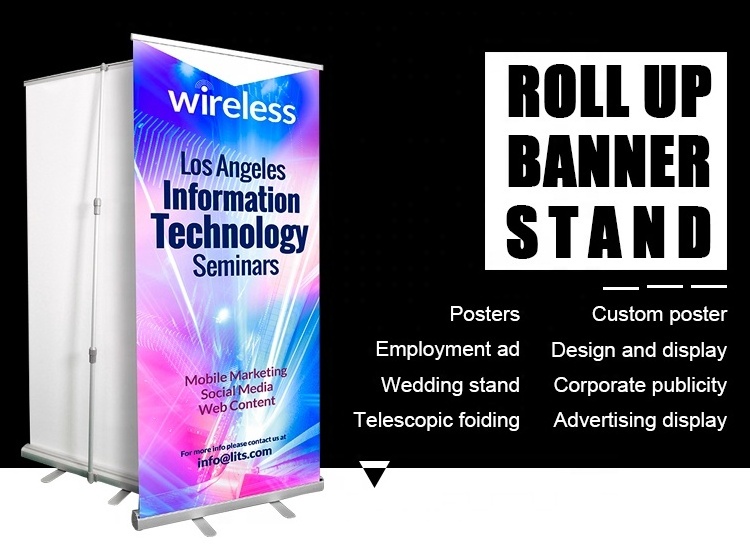 Trade Show 200cm height flex  Plastic Easter Series Roll Up Stand Banner For  Advertising