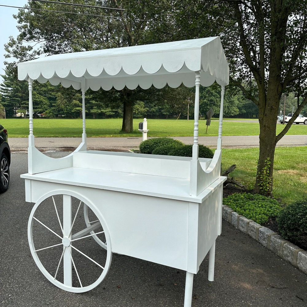 Wedding Party Garden Decoration Flower Stainless Steel Gold Candy Cart Display