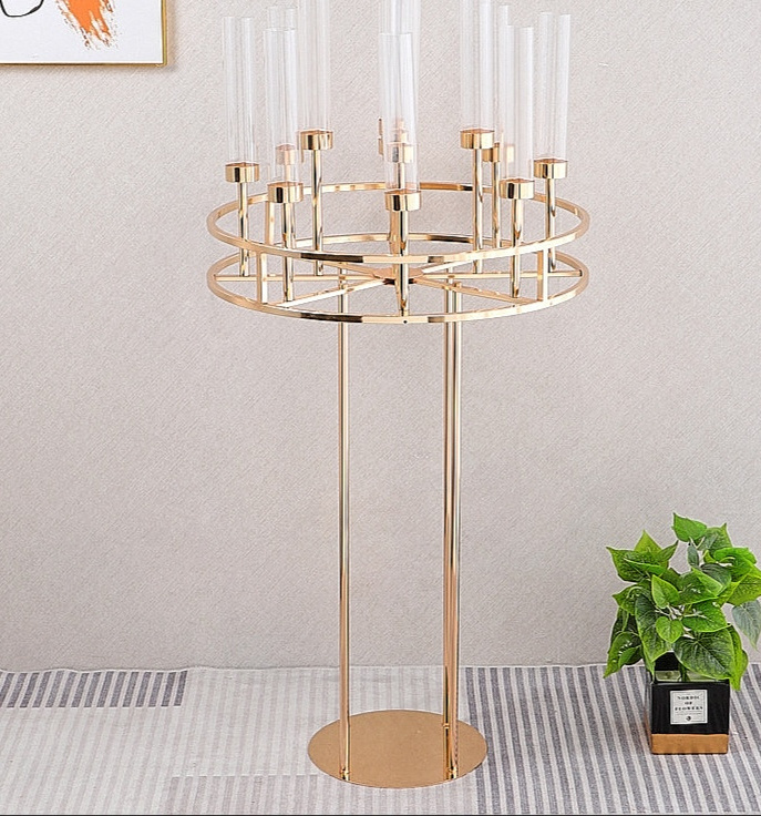 Metal Table Decorations Gold Flower Wedding Centerpieces Weddings Red Carpet Road Guide Flowers Ball Stand