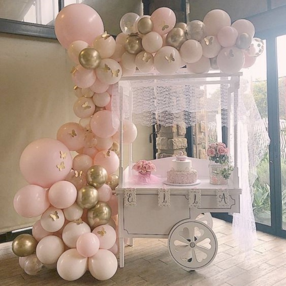 Wedding Decoration With Wooden Flower And Hot Sale Modern Style Desert Candy Food Light Display Cart