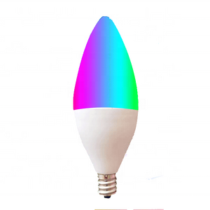 Tuya Smart Light Bulb E12 5W Candle Bubble Wifi Tip Bubble Smart Bulb Colorful Smart Candle Lamp RGB Indoor LED Lighting AC 300