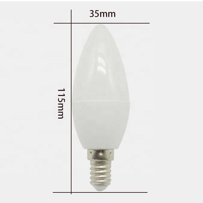 Tuya Smart light bulb E14 5W candle bubble WiFi tip bubble smart bulb RGB colorful Smart candle lamp