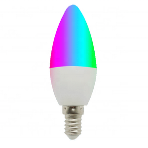 Tuya Smart light bulb E14 5W candle bubble WiFi tip bubble smart bulb RGB colorful Smart candle lamp