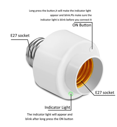 Tuya Smart Lamp Holder Smart WIFI Smart Light Bulb Socket Adapter E26 E27 Lamp Holder Base For Alexa Google Home Voice Control