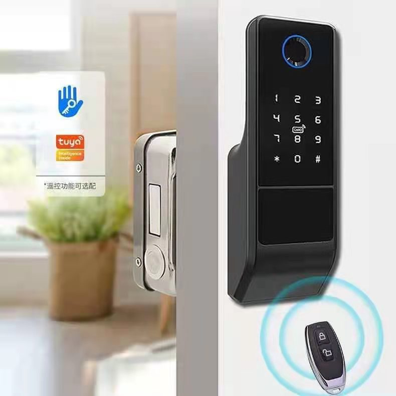 Tuya Smart Home Door Lock Automatic Biometric Card Security Digital Fingerprint Automatic Smart Door Locks for Home Apartment