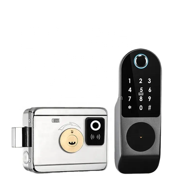 TTLock Smart Door Lock Outdoor Tuya Wifi Fingerprint Lock Double Side Digital Code IC Card APP Electronic Apartment Gate Lock