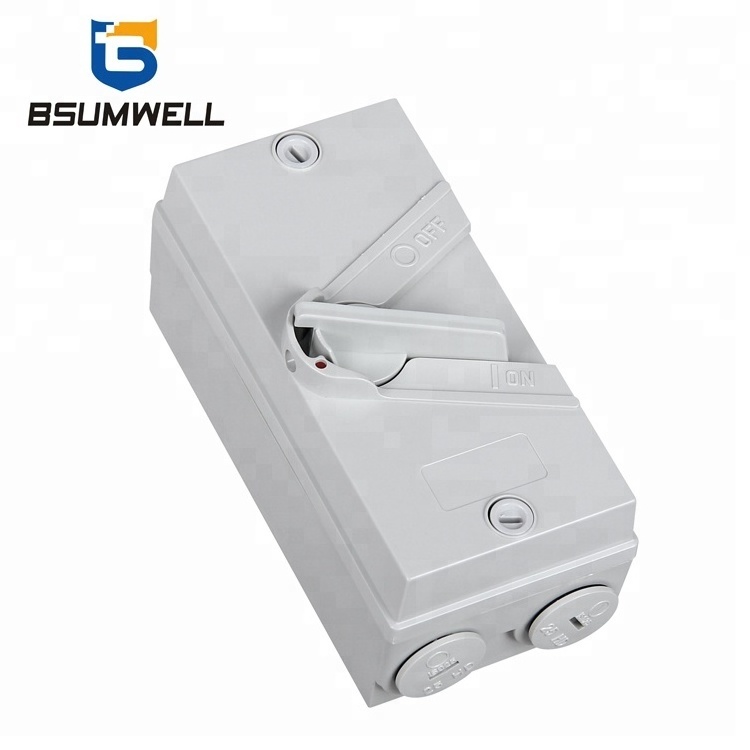 Weatherproof Isolator Switch Weather Protected Switch Grey IP65 Waterproof 3poles UKF 3P 20A 35A 63A 440VAC 3 Phase with CE ROHS