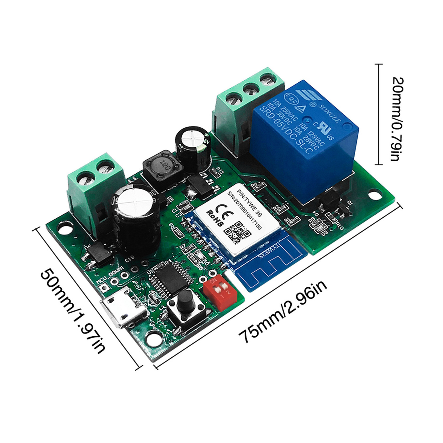 Tuya WiFi Smart Relay Module 1/2/4 Gang Wireless Switch Momentary Inching Timer Mode DIY Switch Remote Control with Google Home