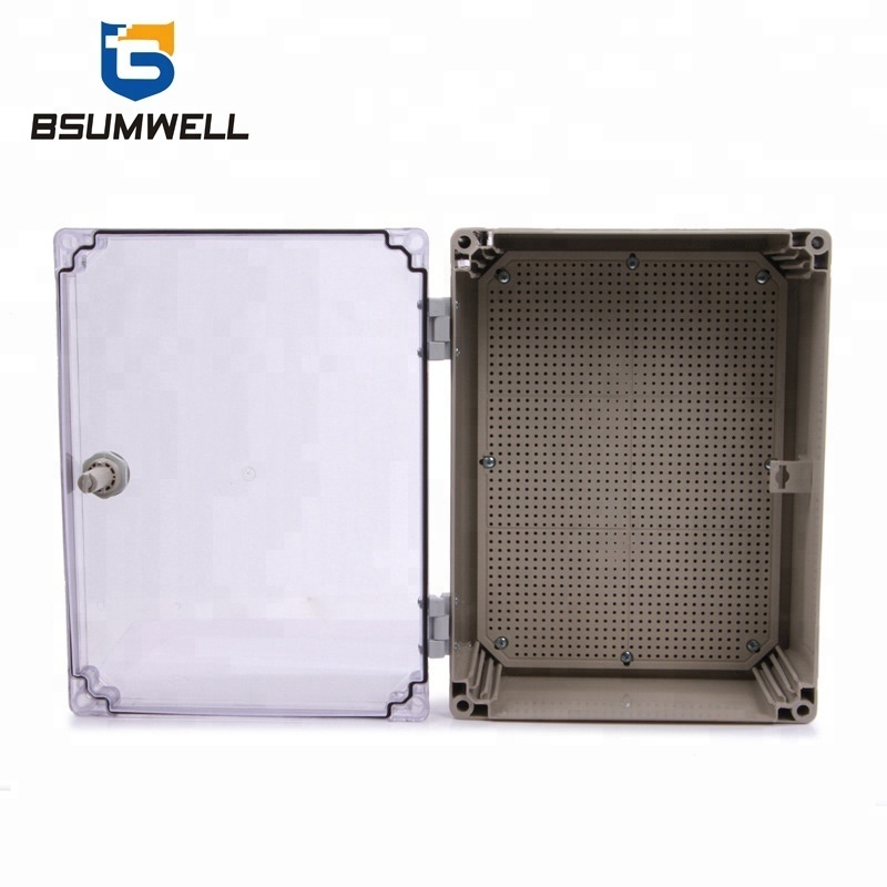 IP65 outdoor 600*500*190 ABS plastic waterproof hinge electrical junction box with lock and key