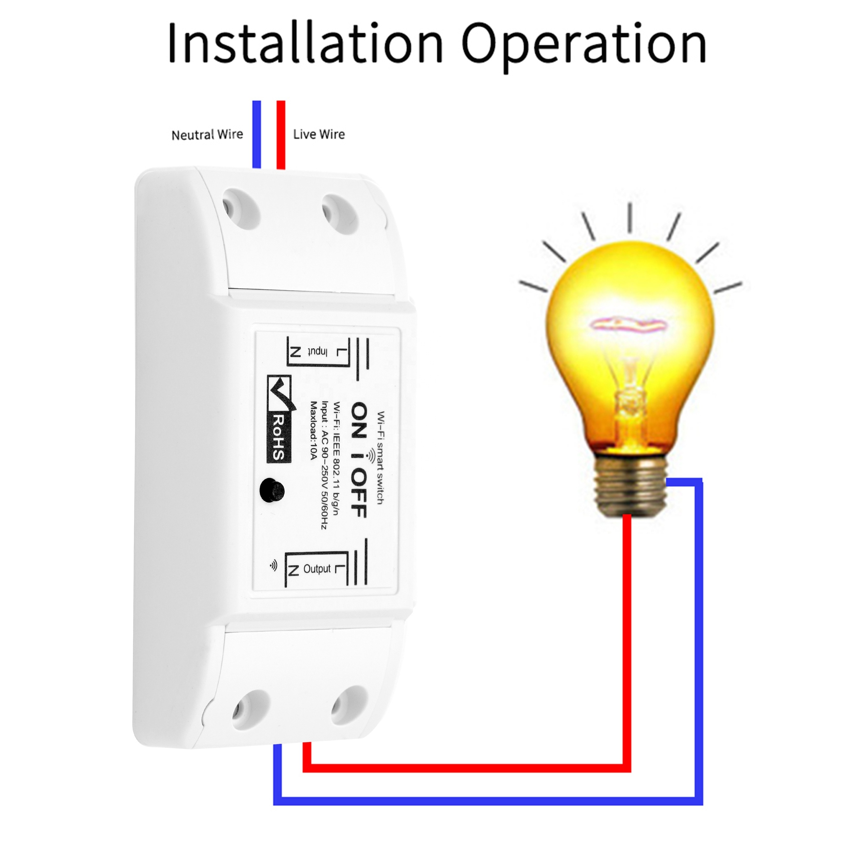 Amazon Echo Tuya Smartlife App Diy Smart Light Switch Universal Breaker Timer Wifi Smart Switch for Smart Home Remote Control