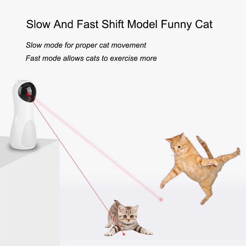 Pet Pointer Interactive Cat Laser Toy  for Automatic Rotating Catch Training Cat Toy Plastic Security ABS Funny Cat