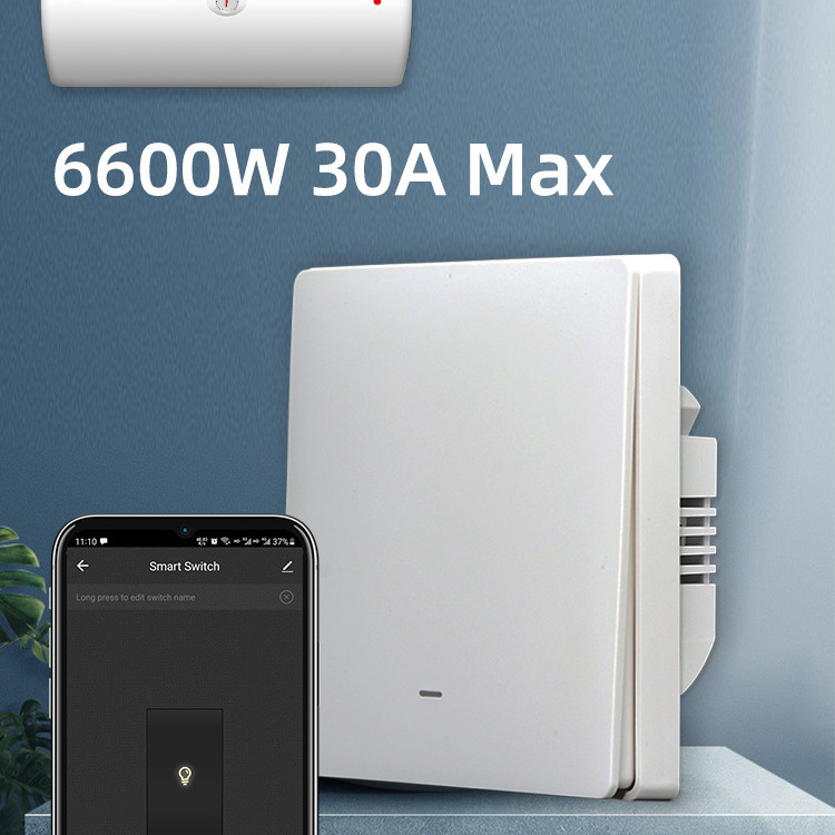 Tuya Zigbee Smart Boiler Switch 30A 6600W Wireless Water Heater Air Conditioner Switches Work with Alexa Google Home Smart Life