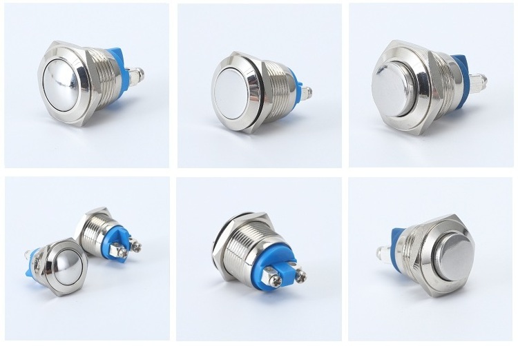 19mm 25mm Electrical No Nc Dome Flat Latch Momentary ON OFF Push Button Switch Elevator Push Button Switches