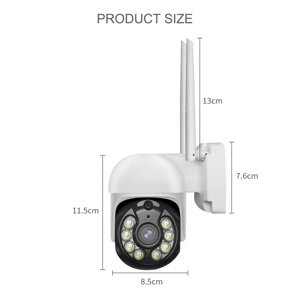 Waterproof IP Wireless 3 Megapixel Colorful Night Vision Outdoor Dome HD CCTV Solar Surveillance Camera Wifi PTZ Camera