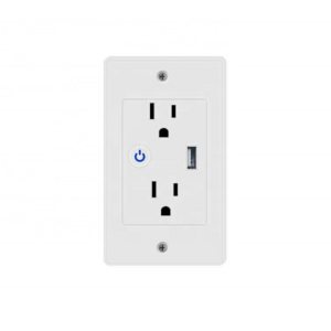 New Design 2 Way Double Power Home Outlet 15A Tuya Timer APP WiFi Smart Wall USB Socket Switch