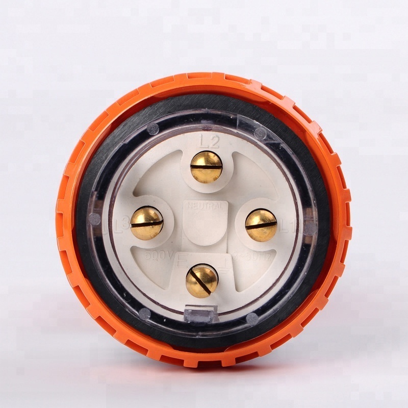 IP67 Australia Standard 56P420 three phase 250V/500V 4 round pin Waterproof straight industrial plug with CE Approval