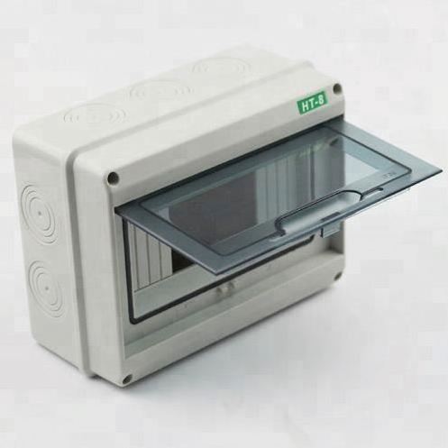 IP65 HT-8ways 8ways HT waterproof Plastic Electrical distribution box for power supply 63a mcb