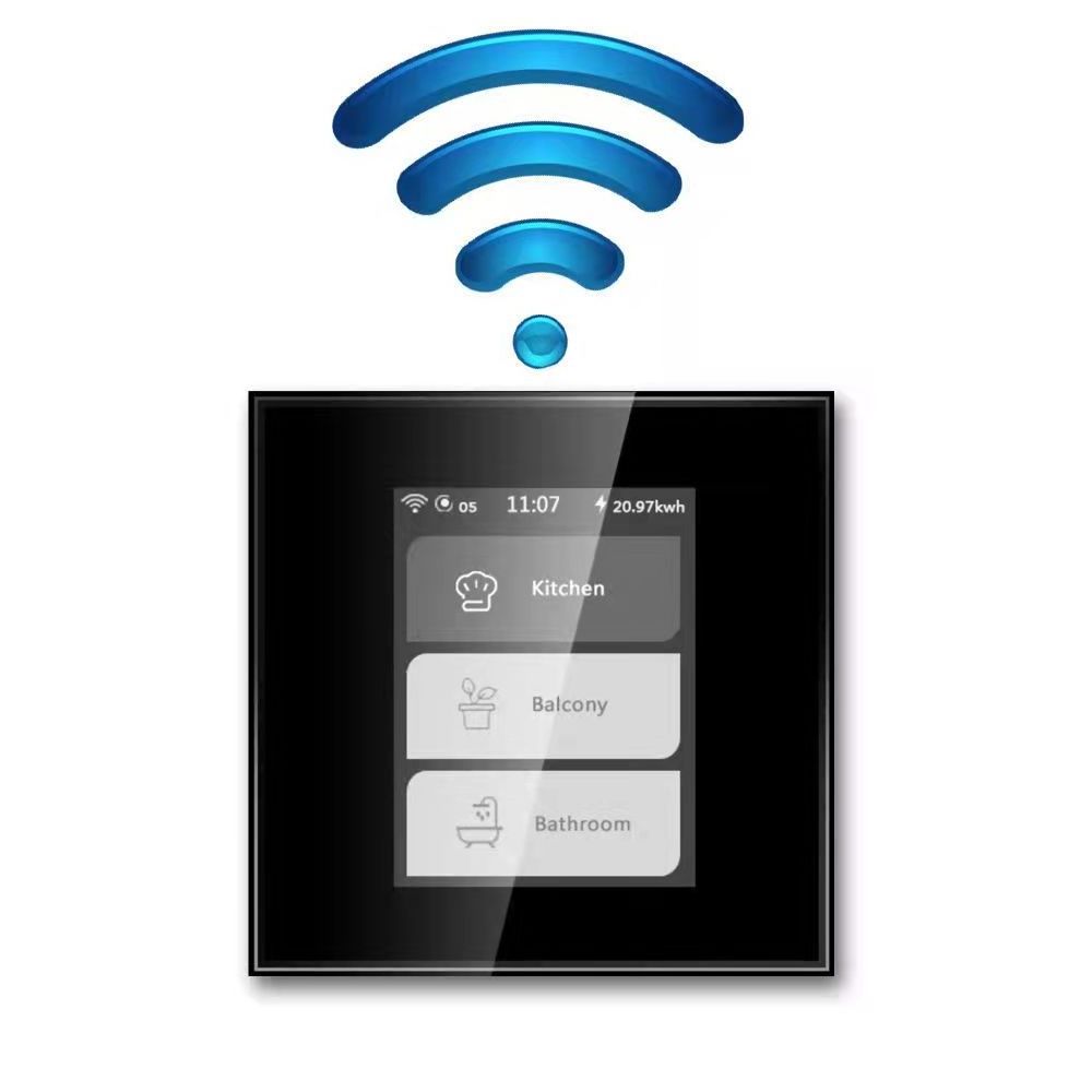 Home automation Tuya WIFI Dimmer Switch LCD Touch Screen Smart Switch For Smart Home switch board design