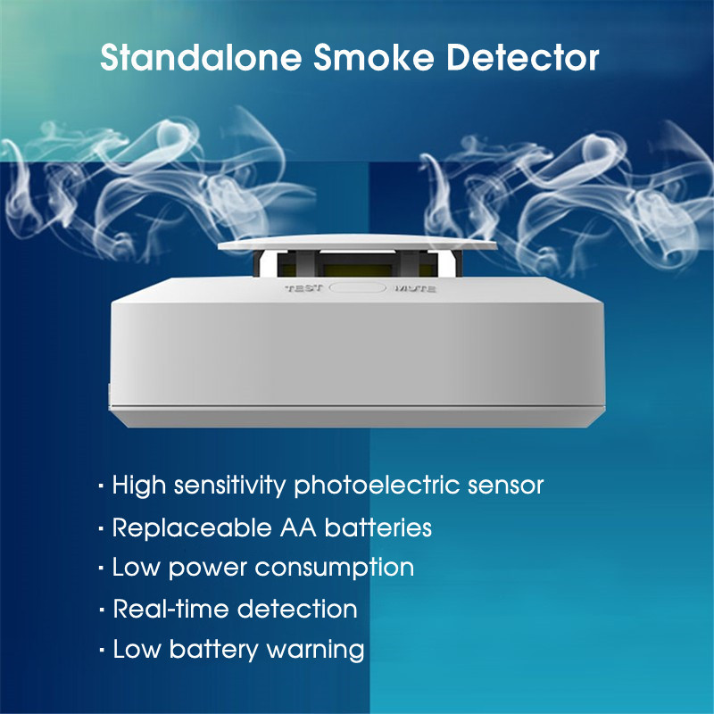 Factory Direct Cheap Home Security Alarm System Addressable  Remote Control Wireless Smart Smoke Detector With Battery