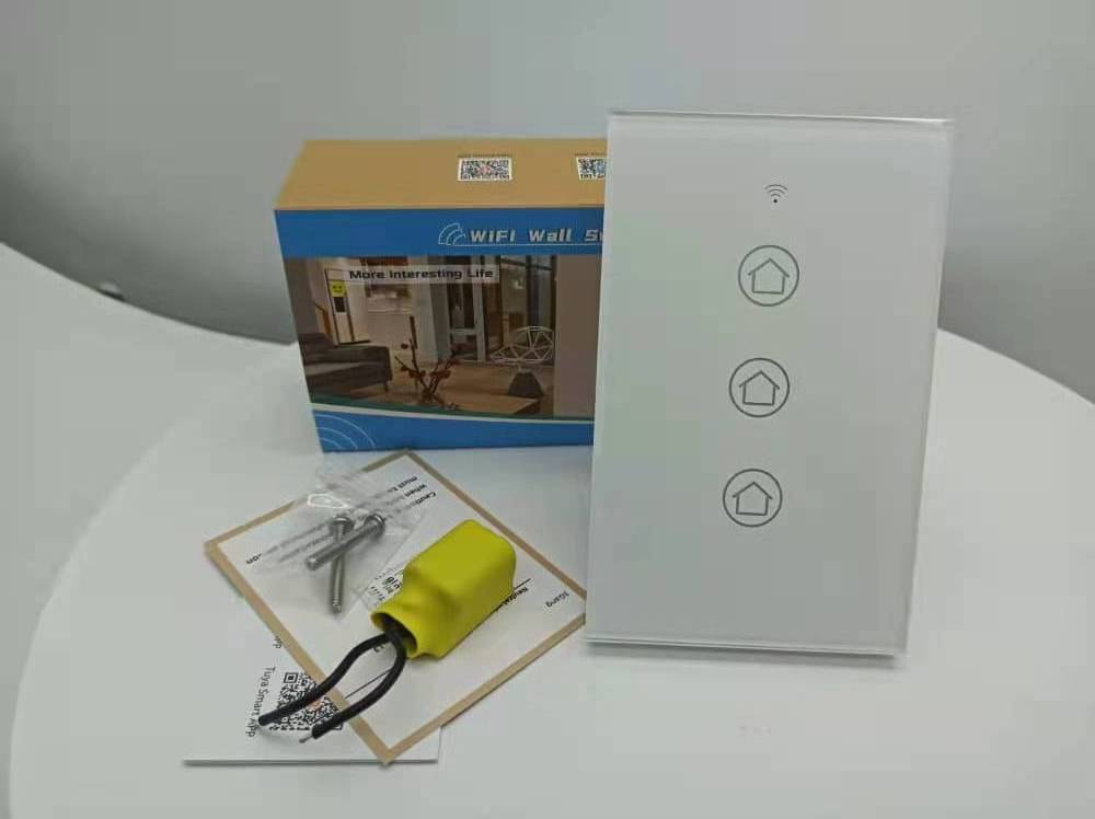 US Standard Aluminum Frame 1/2/3/4 Gang Wall Light Tuya Touch Wifi Smart Switch Interruptor Inteligente