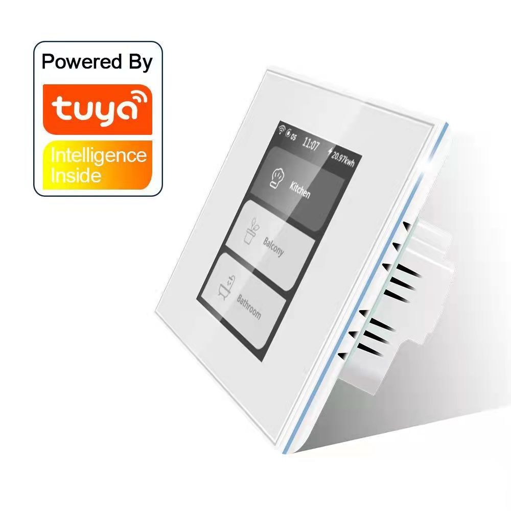 Lcd Touch Screen Smart Switch Dimmer Light Switch Remote Control Tuya App Control