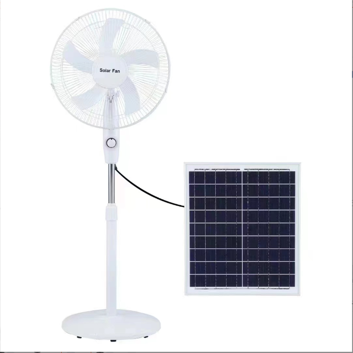 USB Solar Powered Fans Rechargeable Indoor Outdoor Plastic Fans Solar Panel Lithium Battery Easy Floor Household Car Use