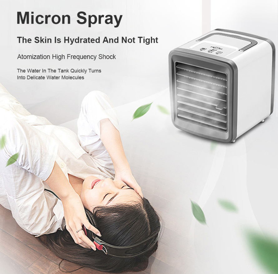 OEM Portable Mini Personal Humidifier Purifier Desktop Cooling Fan Portable Air Conditioner Room AC Snow Gear Car 2 Sq.meter 1~7