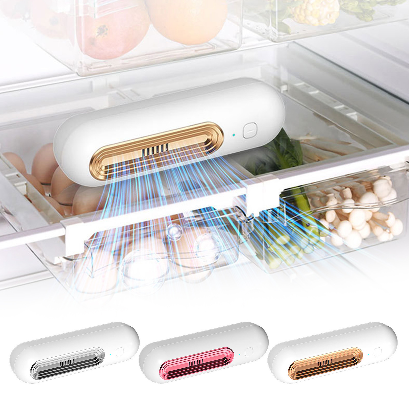 Refrigerator Deodorizer Food Shelf Life Extender Car Closet Remove Smoke Pet Toilet Smell O3 Ozone Generator Air Purifier