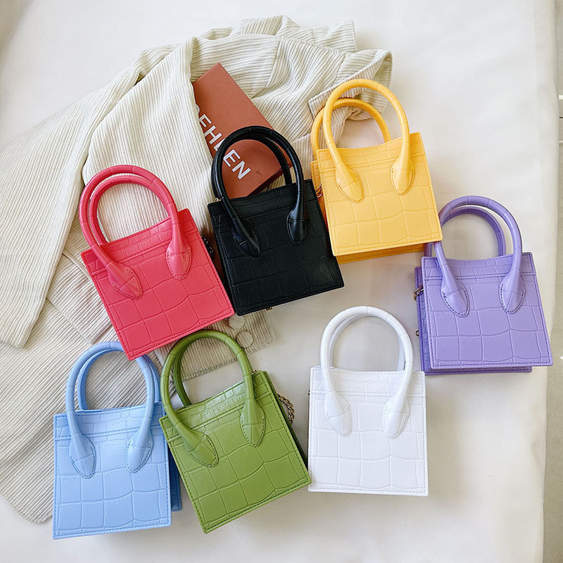 2022 new small square bag fashion chain shoulder messenger bags jelly women's portable mini purse bags