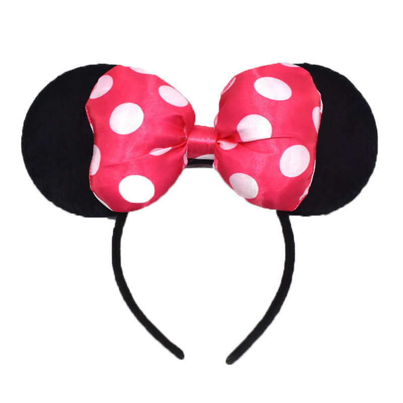 Cartoon Mouse Ears Hair Band  New Cute Wholesale infant hairband kids hair bow with elastic band