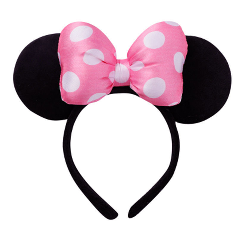 Cartoon Mouse Ears Hair Band  New Cute Wholesale infant hairband kids hair bow with elastic band