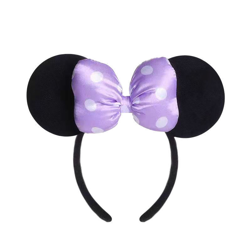 Cartoon Mouse Ears Hair Band  New Cute Wholesale infant hairband kids hair bow with elastic band