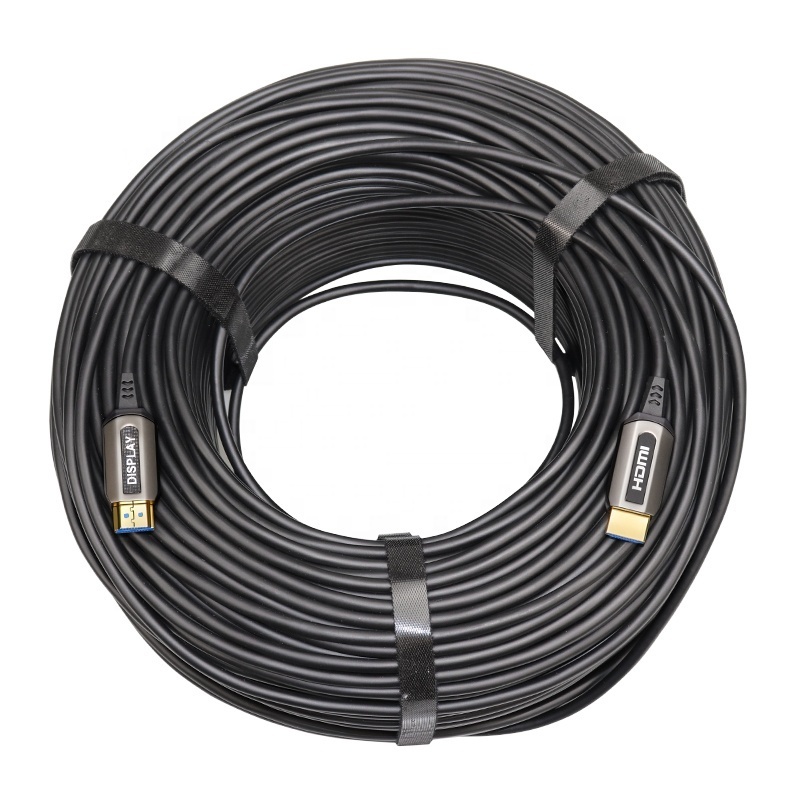 ODM OEM HDMI 4K 120M 100M 50 Metros Cable Hdmi Support 4K@60Hz Active Optical Fiber Hdmi Cable