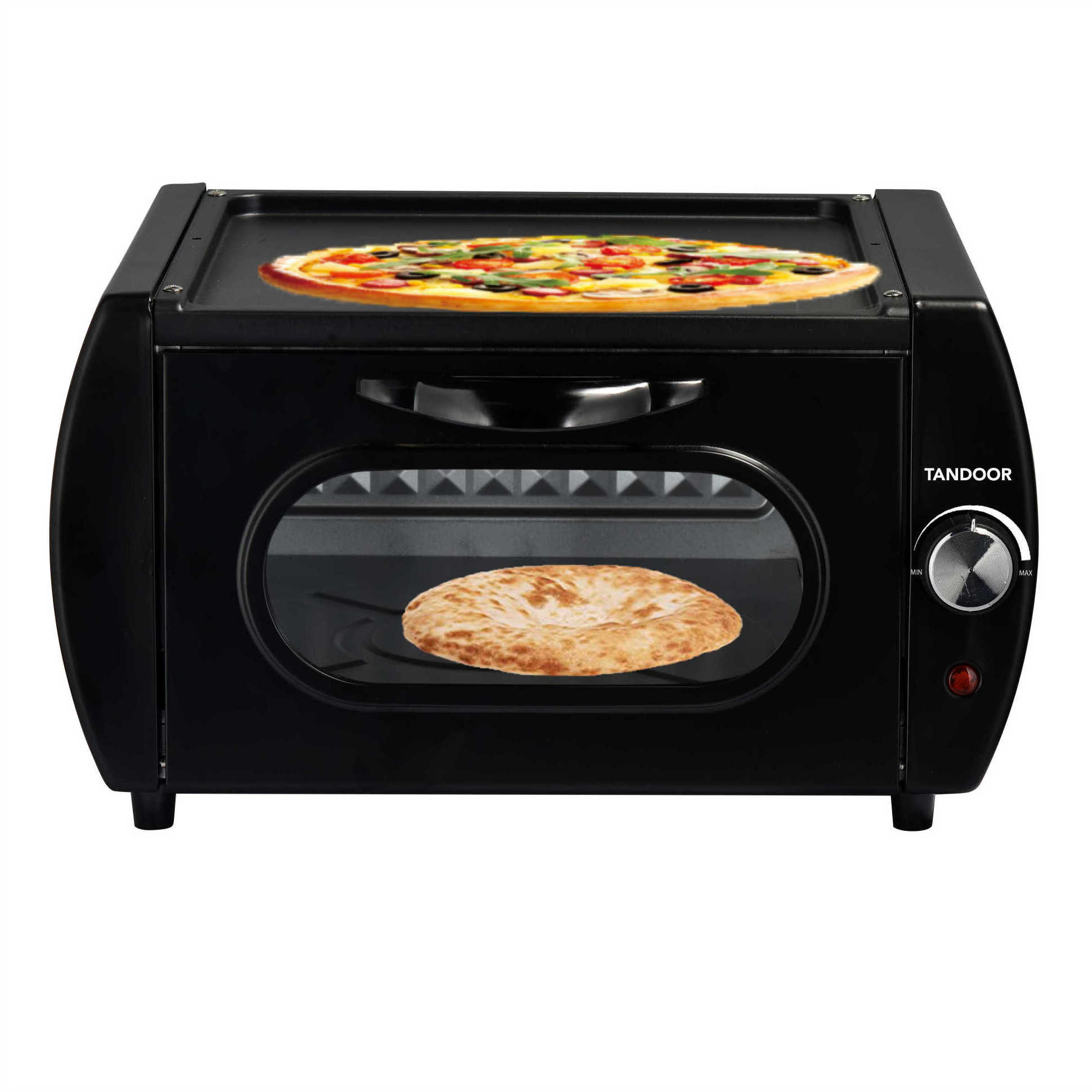 Mini Tandoor Naan Oven Electric Tandoor Oven for Chapati  Roti Pizza Oven Tandoori with Hot Top Plate for Home and Takeaways