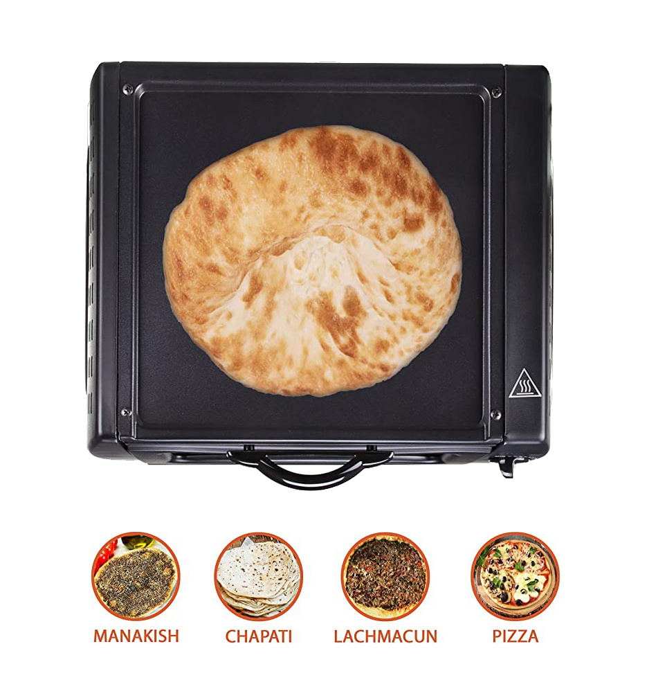 Mini Tandoor Naan Oven Electric Tandoor Oven for Chapati  Roti Pizza Oven Tandoori with Hot Top Plate for Home and Takeaways