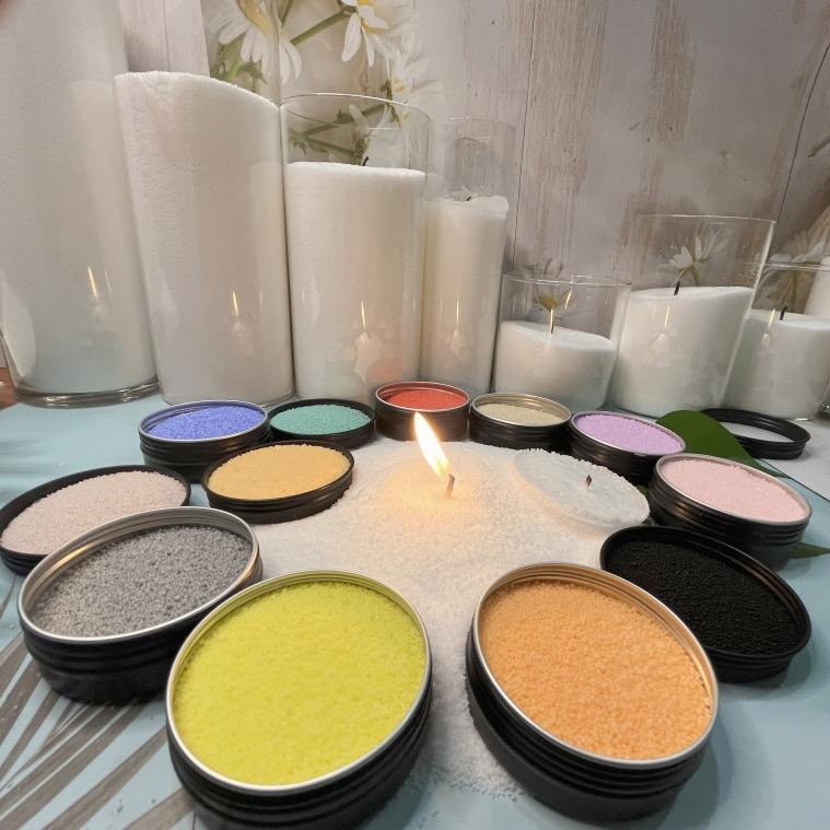 Wholesale Scented Floating Pearl Candle sand Granules Colored Powder Palm Wax Wedding aromatic white Pearl Sand Candle