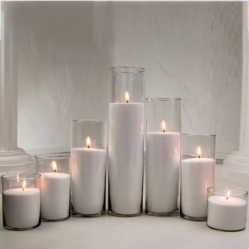 Hot Sales Different Size Sand Wax Vases Glass Jars Candles Vase