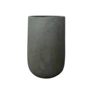 Export Standard PC17026 Cement Texture Fiberglass Pot with European Style Hand Carved Design