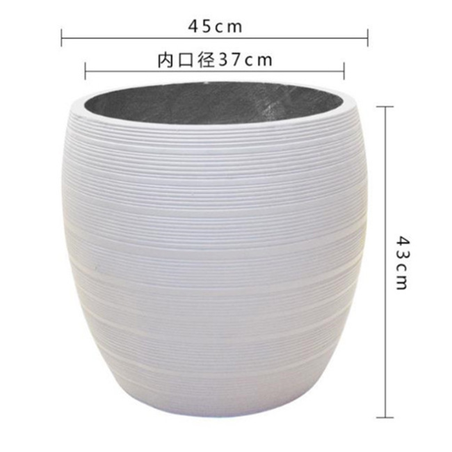 Ready Stock	PC1247-17036 Fiberglass Pot Medium Large Size Indoor Decorative Plant Pots