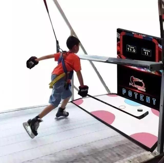 Potent hockey skating ice treadmill built speed and durability reach their full potential with minimal wear on