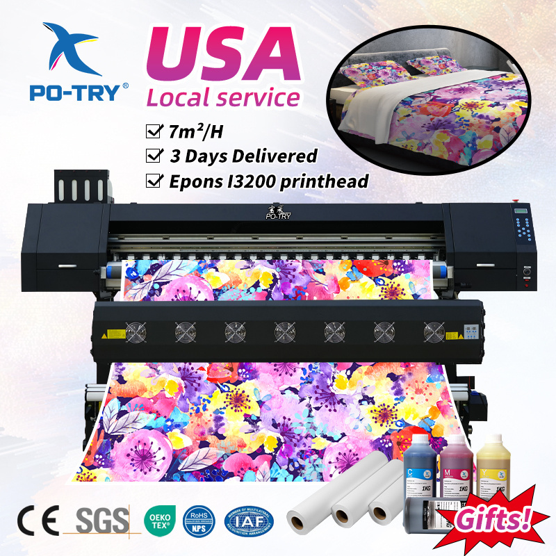 PO-TRY Competitive Price Intelligent Textile Digital Inkjet Printer 1.9m Large Format Sublimation Printer