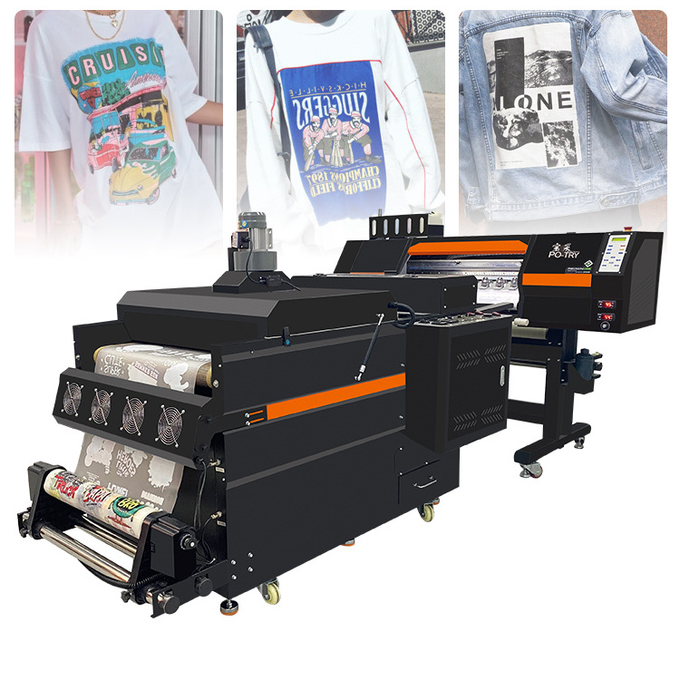 PO-TRY High-accuracy 60cm Textile DTF Printer Automatic Heat Transfer Film Printing Machine