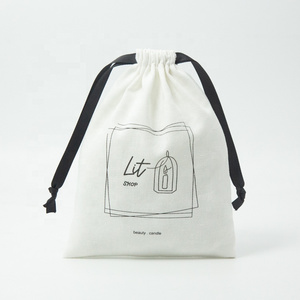 Customized Cotton Linen Soap Candle Packing Bag Recyclable Cotton Gift Drawstring Pouch Bag